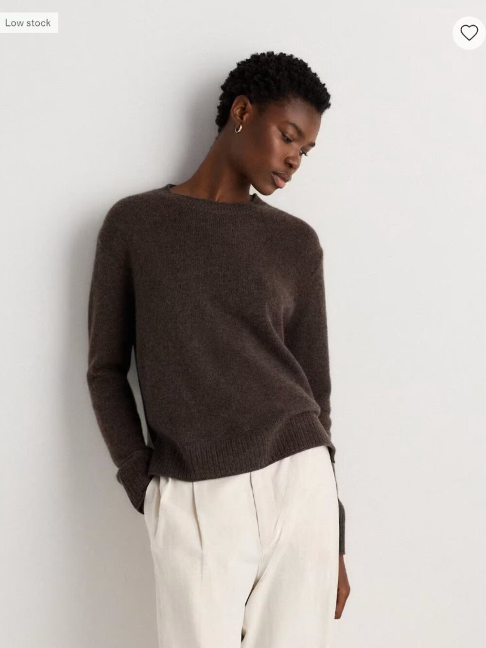 Quince Women’s Crewneck Sweater in Dark Brown (S)